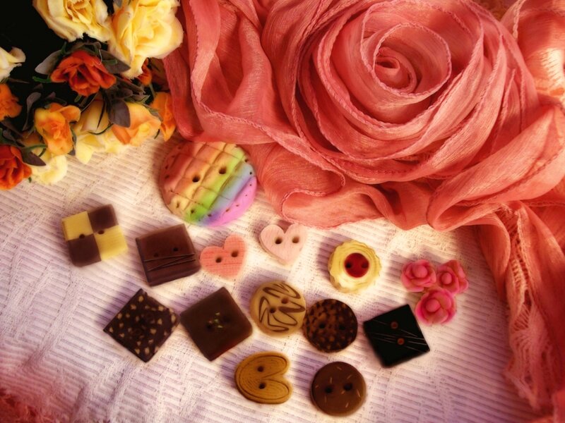 Assorted Buttons and Flowers