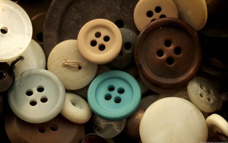 assorted buttons close-up