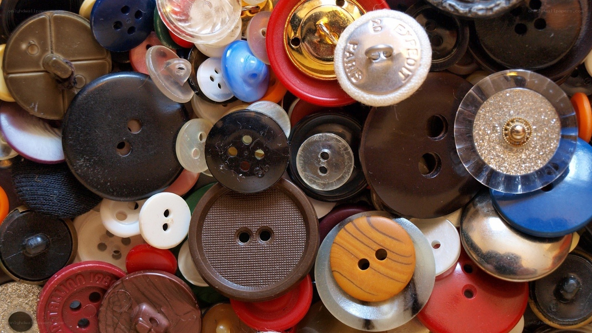 assorted buttons collection