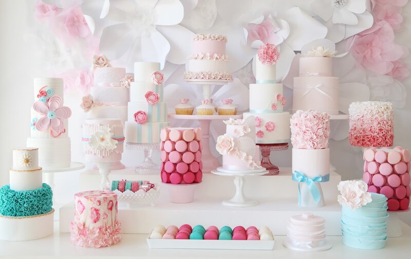 Assorted Cakes and Pastries — Pink, Festive