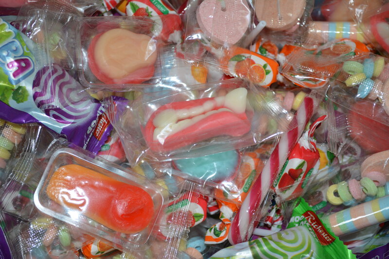 Assorted Candies in Wrappers