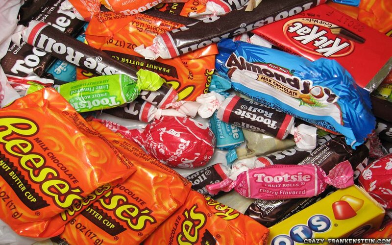 Assorted Candy Wrappers — Orange, Neutral