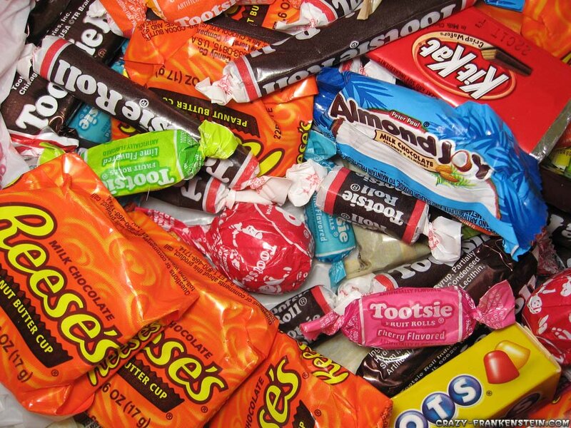 Assorted Candy Wrappers — Orange