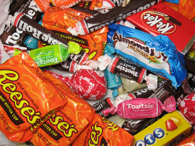 assorted candy wrappers