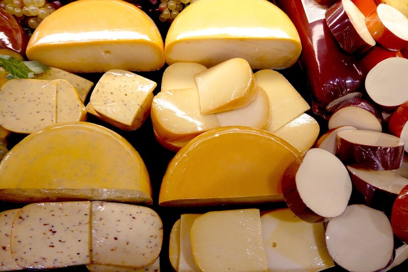 Assorted cheese display