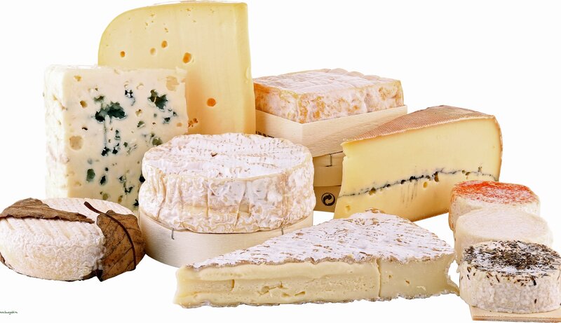 Assorted Cheese Varieties — White