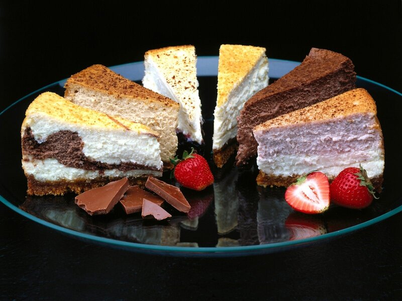 Assorted cheesecake slices