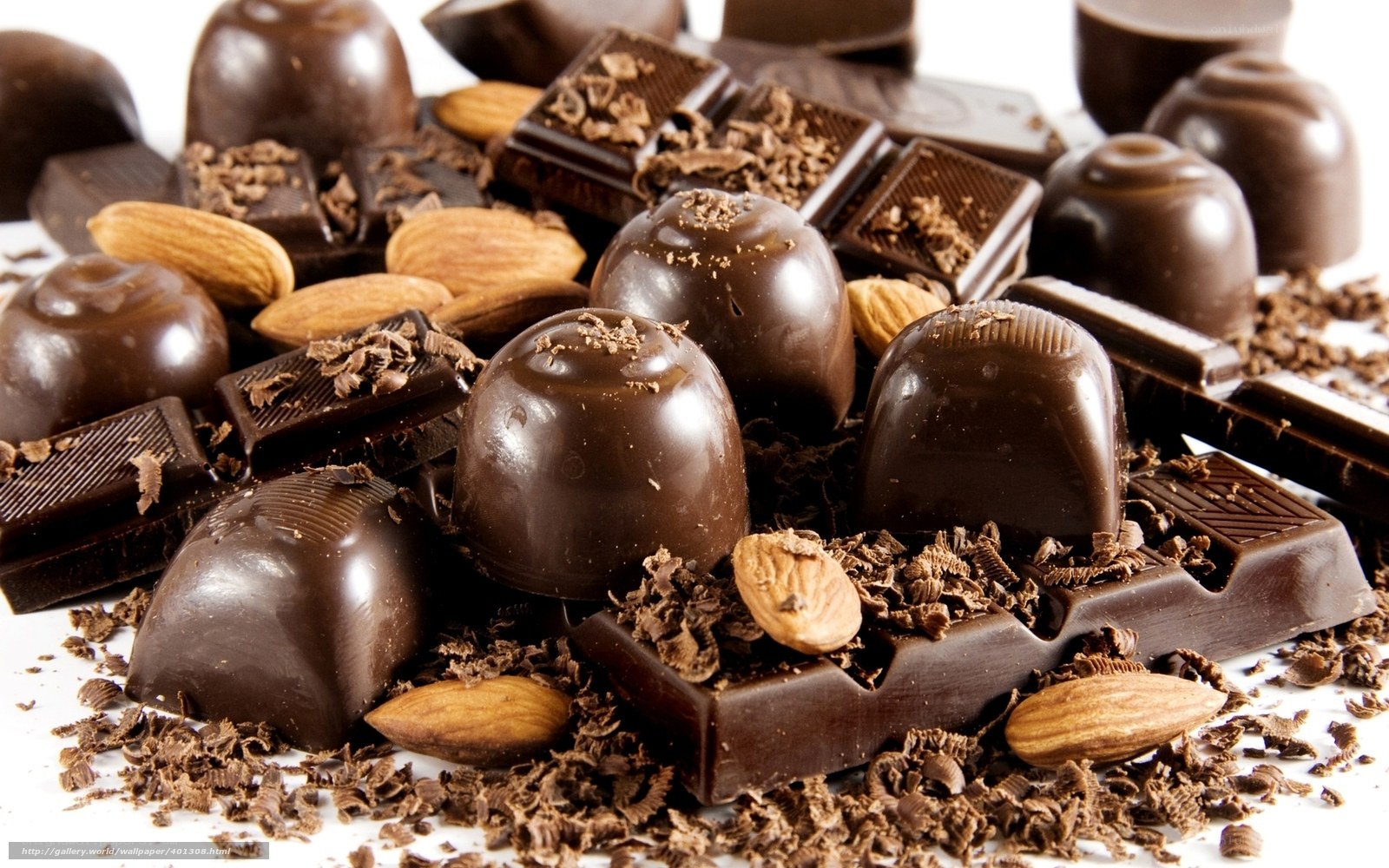 assorted chocolate candies and bars