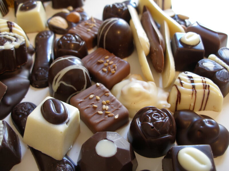 Assorted Chocolate Candies — Brown, Appetizing