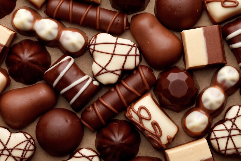 Assorted Chocolate Candies — Brown, Indulgent, Photograph, Candy, Sweets, Dessert