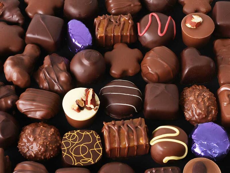 Assorted Chocolate Candies — Brown, Indulgent, Photograph, Caramel