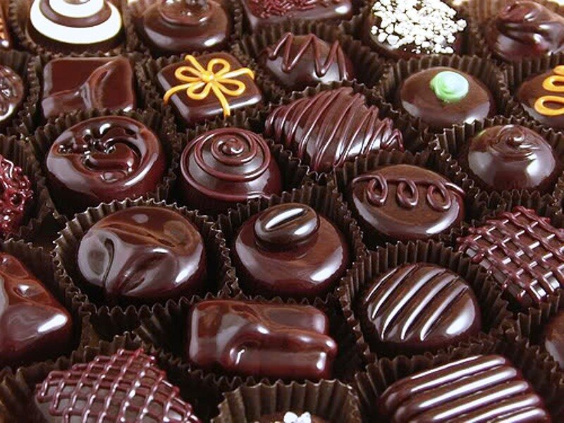 Assorted Chocolate Candies — Brown, Indulgent, Photograph