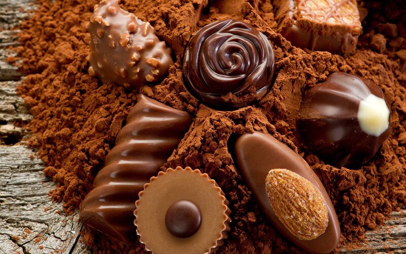 Assorted Chocolate Candies — Brown, Rich, Photograph