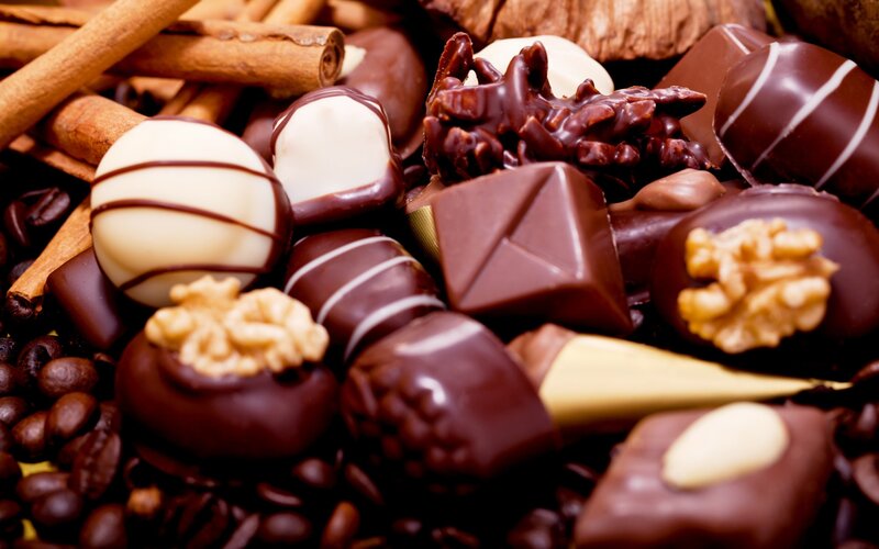 Assorted Chocolate Candies — Brown, Rich