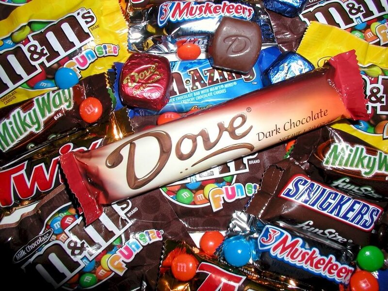 assorted chocolate candy collection