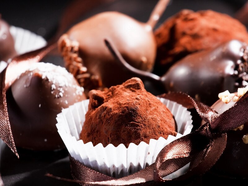 Assorted chocolate truffles
