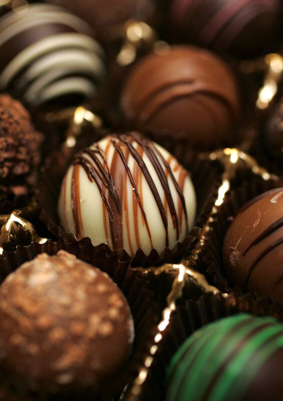 Assorted chocolate truffles