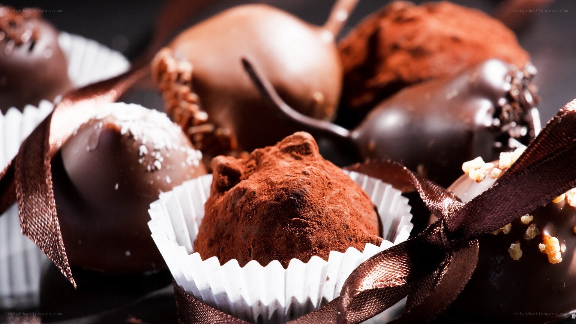 Assorted chocolate truffles