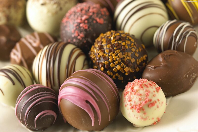 Assorted Chocolate Truffles — Brown, Indulgent, Photograph, Sprinkles, Drizzled