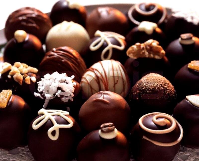 Assorted Chocolate Truffles — Brown, Indulgent, Photograph