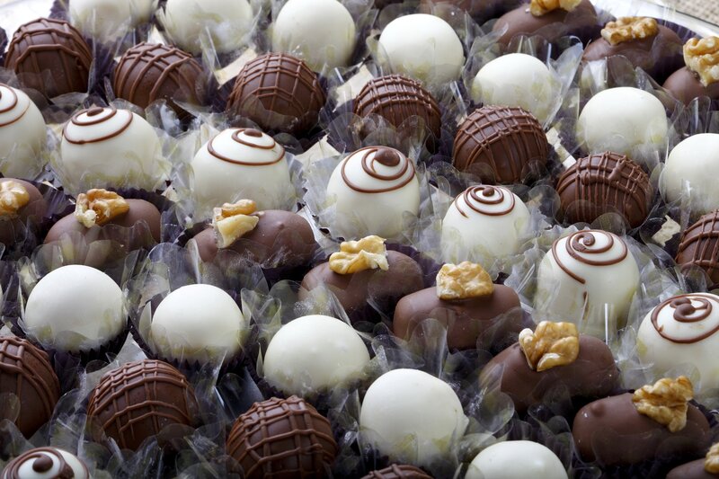 Assorted Chocolate Truffles — Brown, Indulgent, Photograph, Walnuts