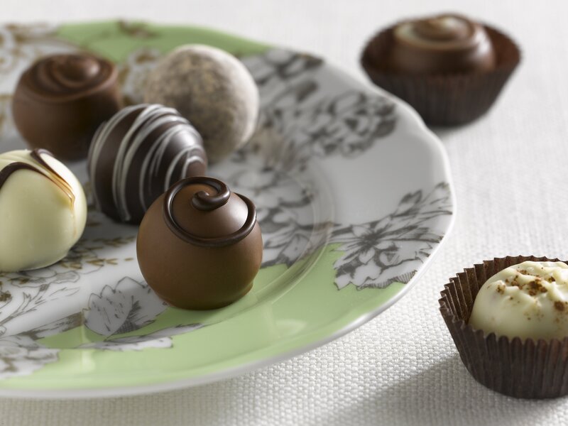 Assorted Chocolate Truffles — White, Calm