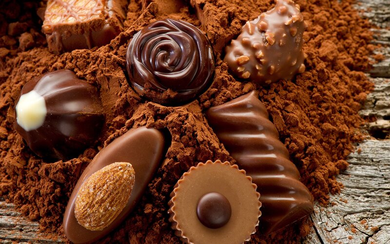 Assorted Chocolates — Brown, Indulgent, Photograph, Cocoa Powder