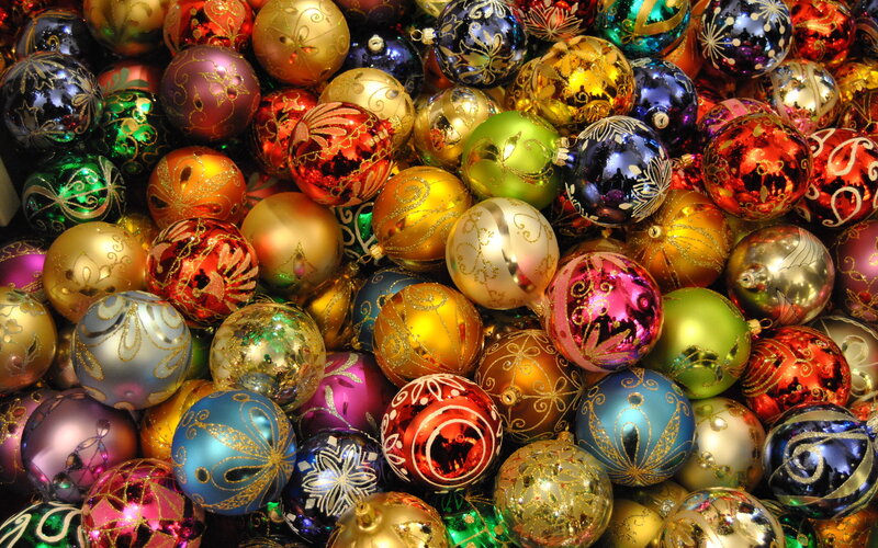 Assorted Christmas Ornaments — Gold