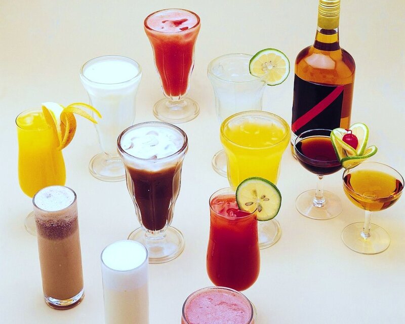 Assorted cocktails and drinks