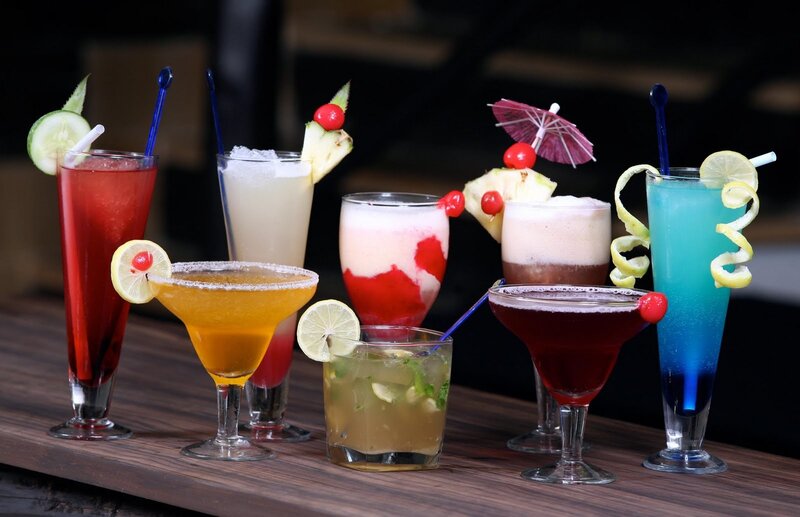 Assorted Cocktails on Table