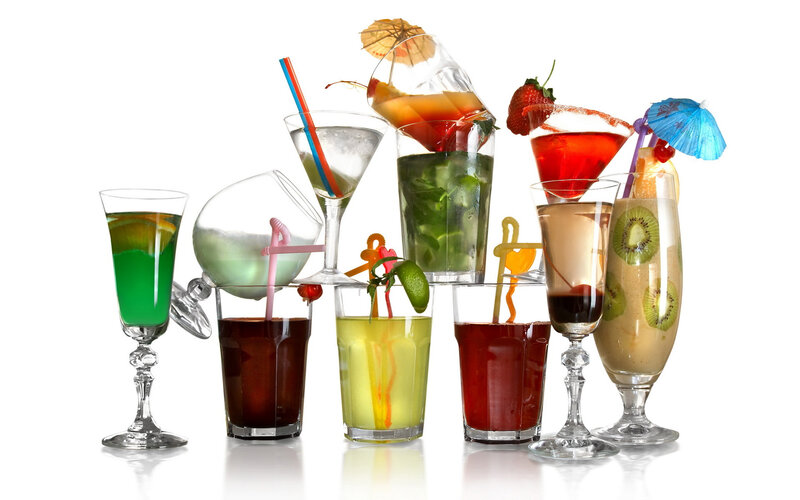 Assorted Cocktails — White, Vibrant