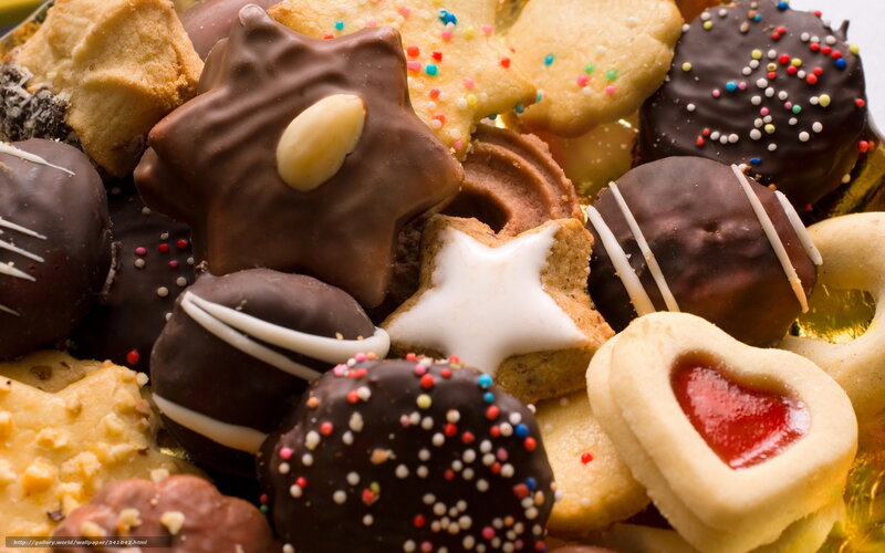 Assorted Cookies and Pastries — Brown, Festive