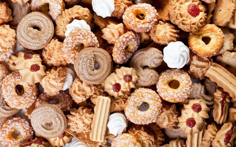 Assorted Cookies and Pastries — Brown