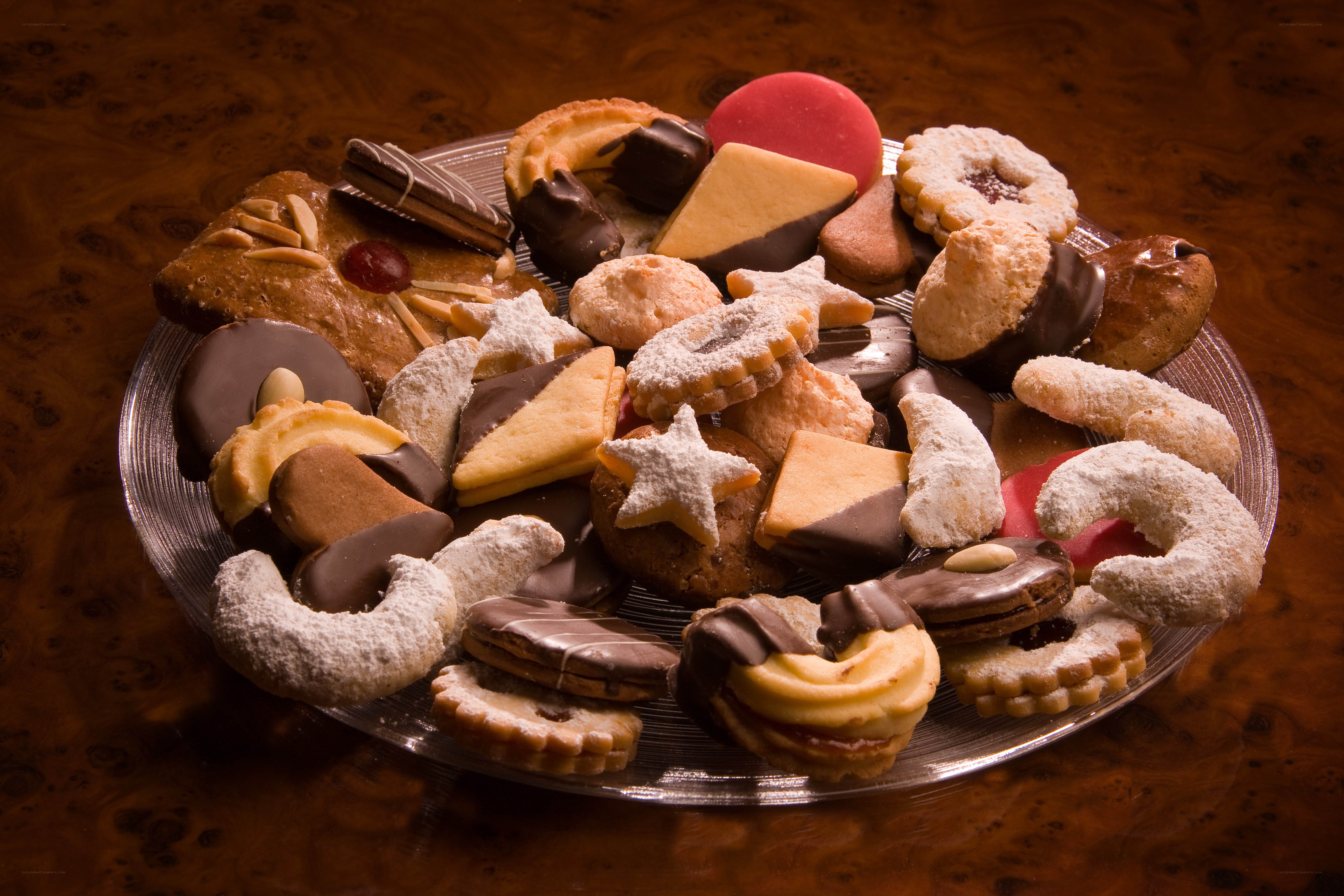 assorted cookies on a platter