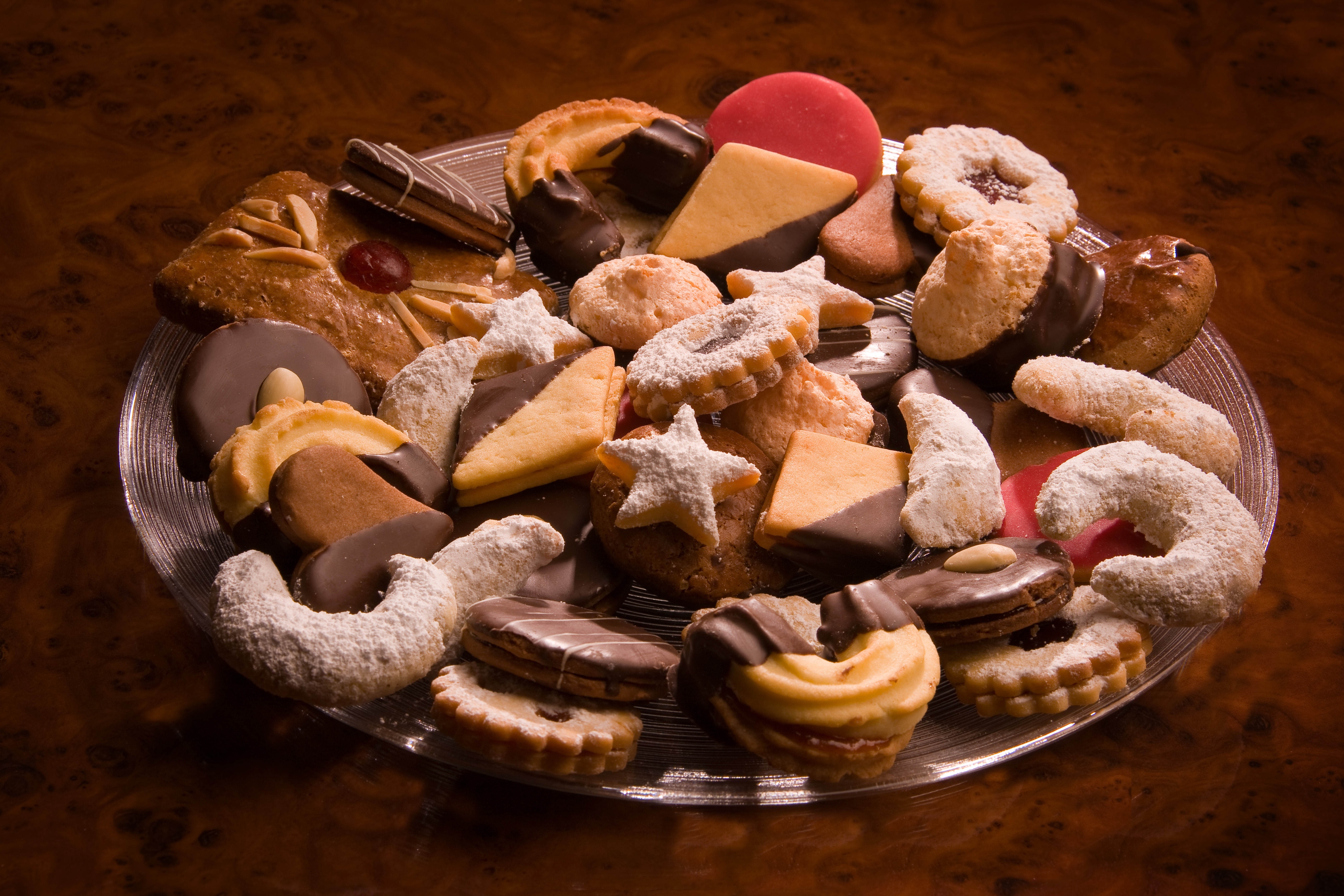 assorted cookies on a platter