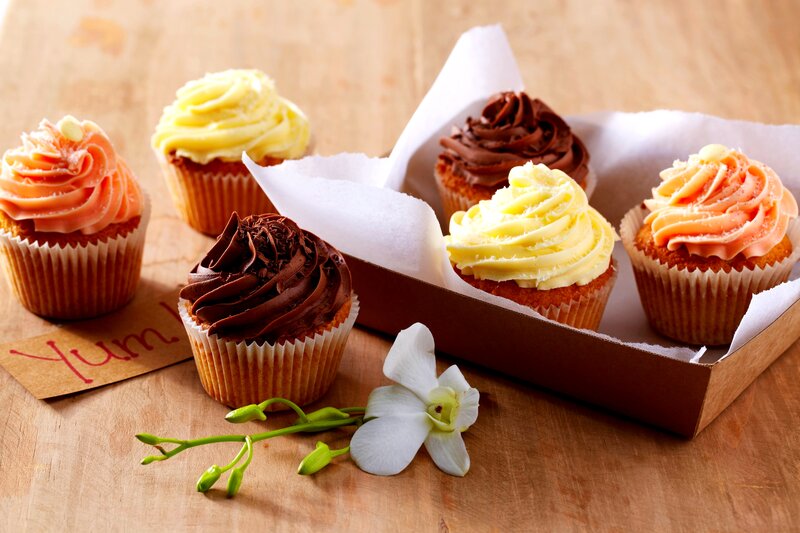 Assorted Cupcakes — Brown, Appetizing