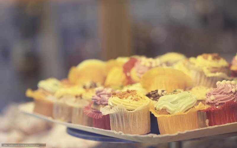 Assorted Cupcakes on Tray — Yellow, Calm