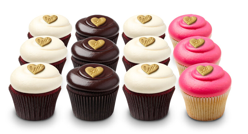 Assorted Cupcakes — White, Festive