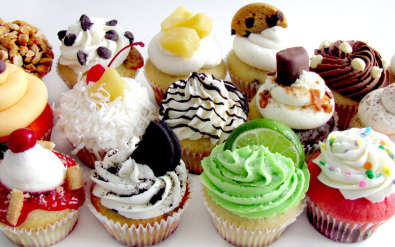 Assorted Cupcakes — White