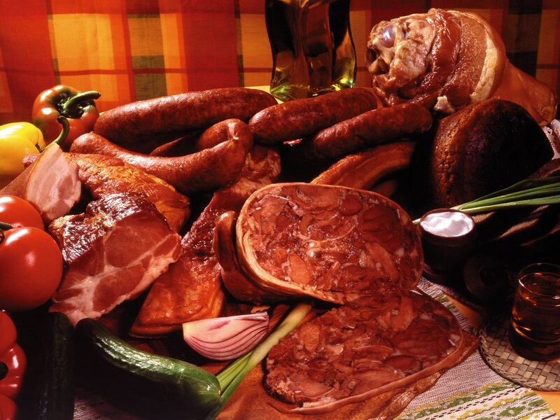 Assorted Cured Meats — Red, Abundant