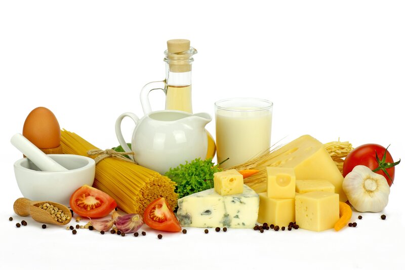 Assorted Dairy and Pasta Ingredients