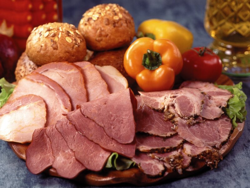 assorted deli meats and bread