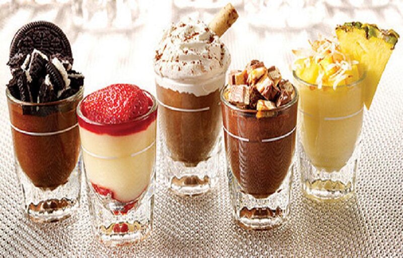 Assorted dessert shots