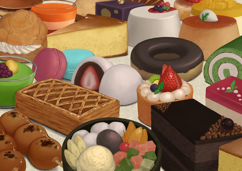 Assorted Desserts — Brown
