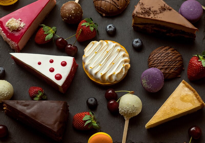 Assorted Desserts on Slate