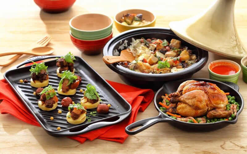 Assorted dishes on a table