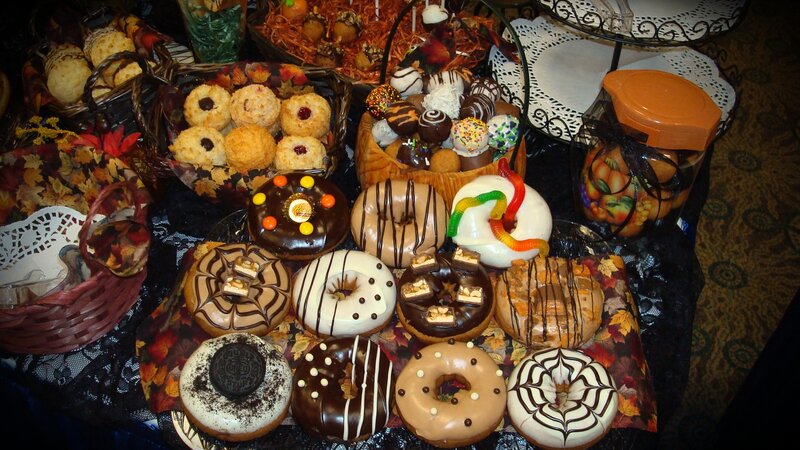 Assorted Donuts and Pastries — Brown, Festive