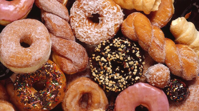 Assorted Donuts and Pastries — Brown