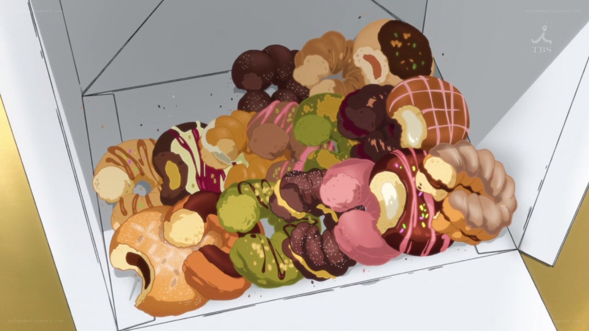 assorted donuts in a box