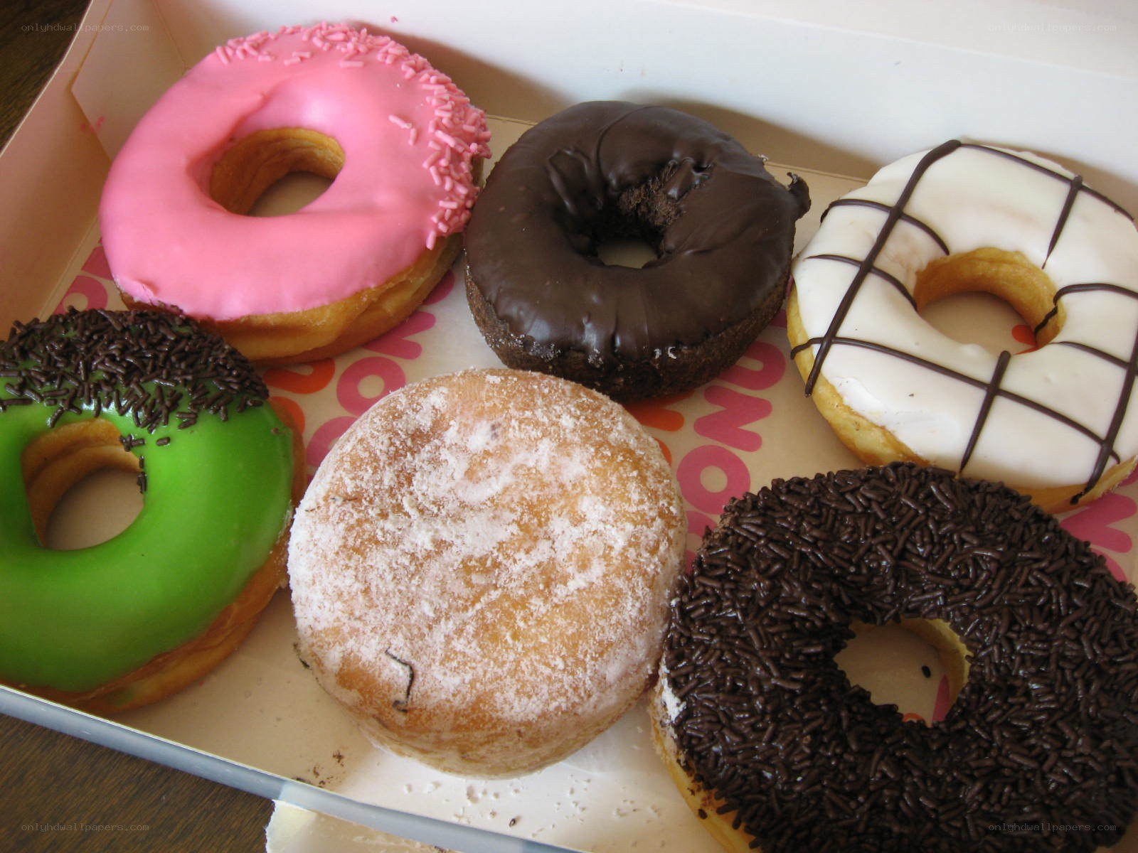 assorted donuts in a box